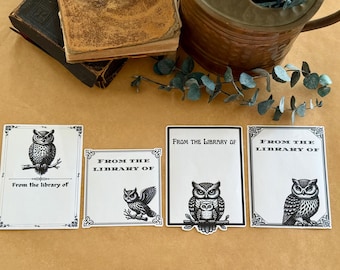 Vintage Owl Bookplate Collection