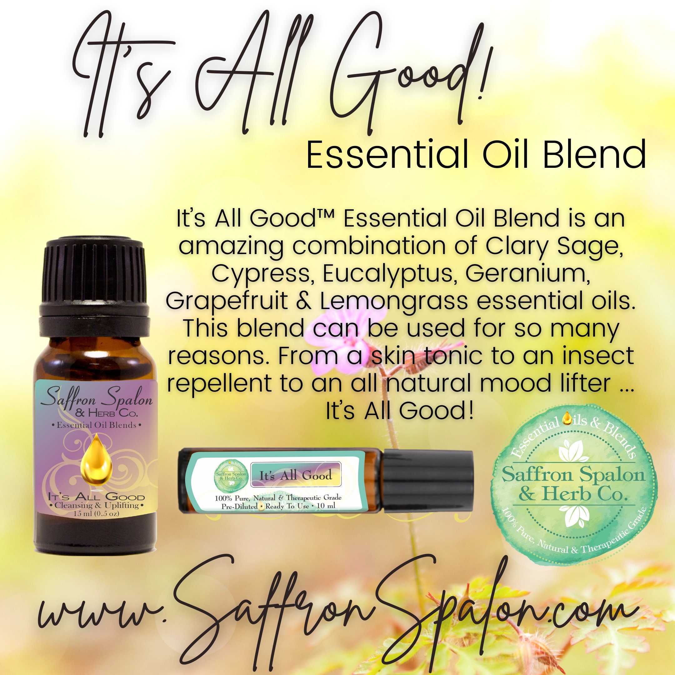 It's All Good™ Essential Oil Blend 100 Pure Natural & Etsy UK