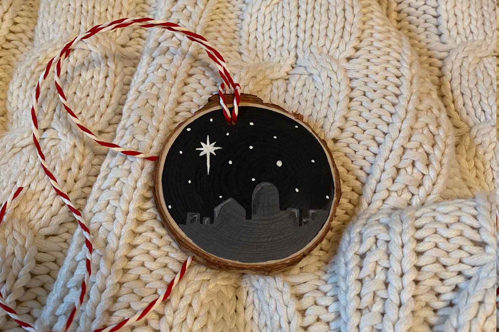 Little Town of Bethlehem Wood Slice Ornament Etsy