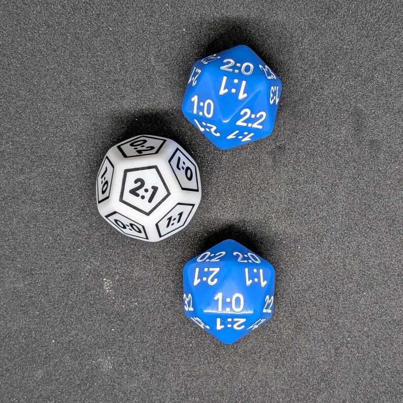 Prediction dice - 3-piece set - Country set - 3 football score dice in national colors - Gift idea Argentinien
