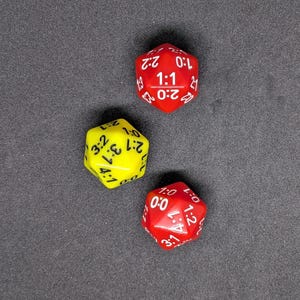 Prediction dice - 3-piece set - Country set - 3 football score dice in national colors - Gift idea Spanien