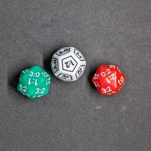 Prediction dice - 3-piece set - Country set - 3 football score dice in national colors - Gift idea Italien