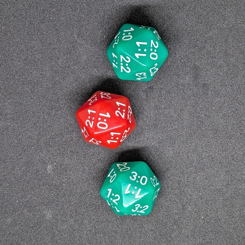 Prediction dice - 3-piece set - Country set - 3 football score dice in national colors - Gift idea Portugal
