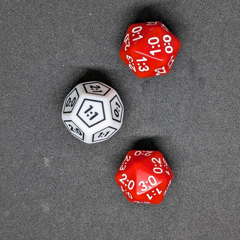 Prediction dice - 3-piece set - Country set - 3 football score dice in national colors - Gift idea Kroatien