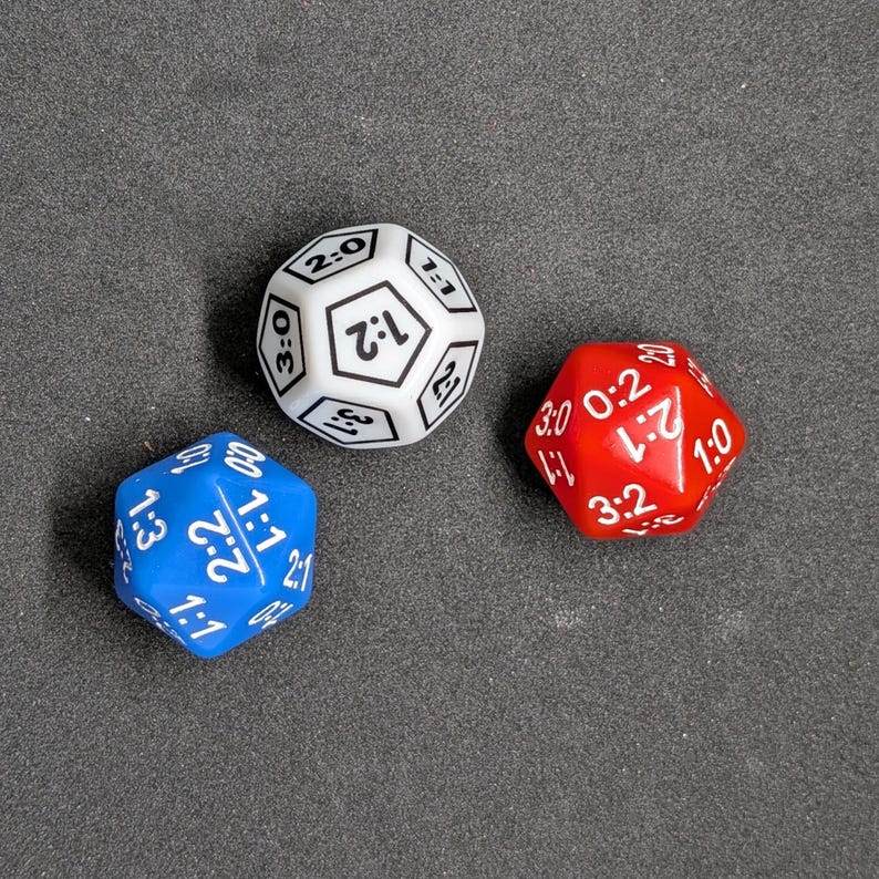 Prediction dice - 3-piece set - Country set - 3 football score dice in national colors - Gift idea Frankreich