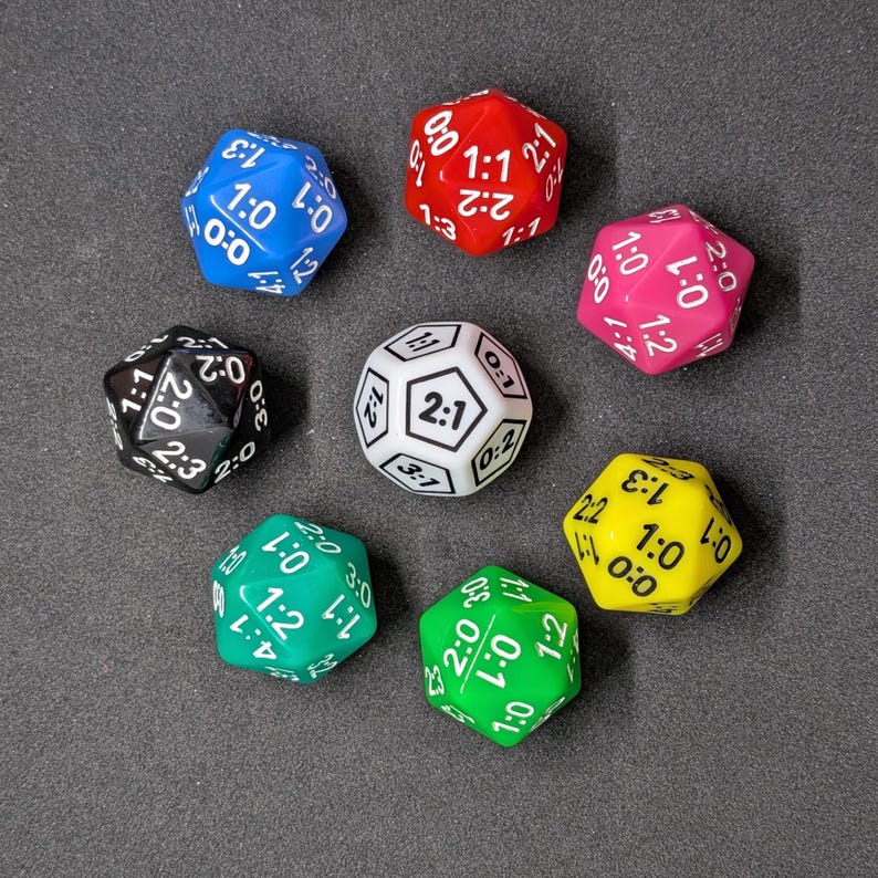 Prediction dice - 3-piece set - Country set - 3 football score dice in national colors - Gift idea Wunsch-Kombi