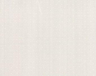 Papier de fond moderne par Zen Chic pour Moda - par yard 36" X 44" - Pin Dot Grey White Fog