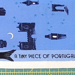 From Porto with Love par Sarah Watts pour Cotton Steel Demi-mètre de tissu 18 X 44 en Evora Blue. image 3
