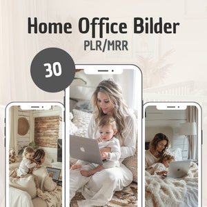 Könnte beinhalten: Eine Sammlung von 30 Home-Office-Bildern, die Frauen zeigen, die mit ihren Kindern von zu Hause aus arbeiten. Die Bilder eignen sich perfekt für die Verwendung in Blog-Beiträgen, sozialen Medien oder Marketingmaterialien.