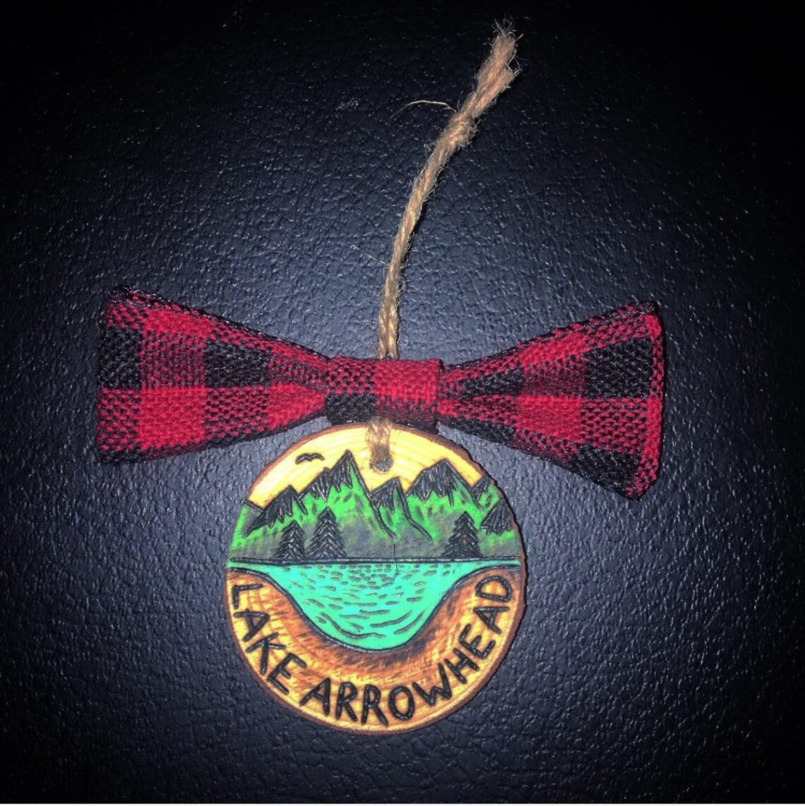 Wood Burned Lake Arrowhead Christmas Ornament/wood Etsy