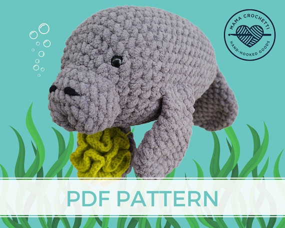 Marina the Manatee | Sea Cow | CROCHET PATTERN ONLY