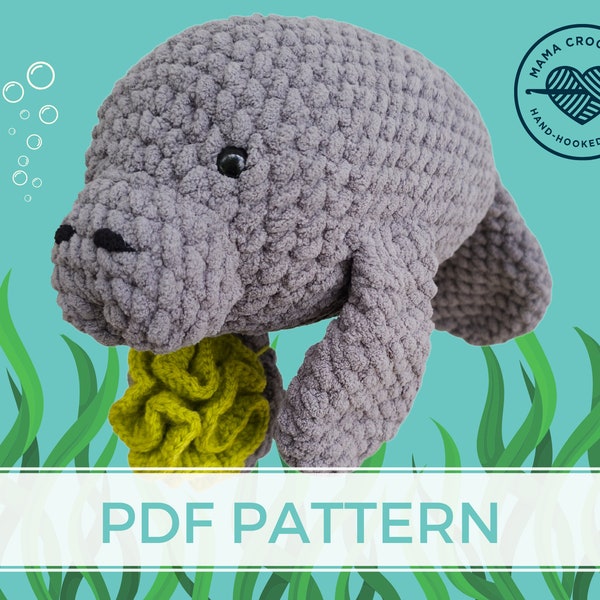 Marina the Manatee | Sea Cow | CROCHET PATTERN ONLY