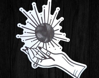 Witchy Vibes | Whole World in my Hands |  Yarn Ball Vinyl Sticker | Crochet | Knit | Fiber Arts | Laptop Decal