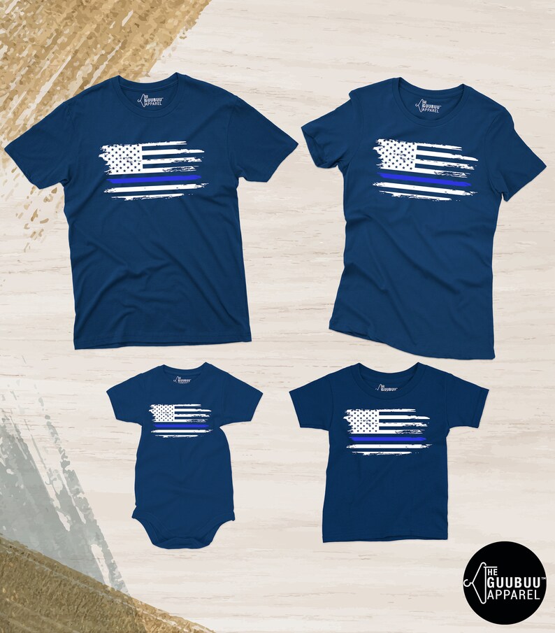 Thin Blue Line Shirt Gifts For Police Shirt Police Wife Law Enforcement Blue Lives Matter Police Officer July 4th Flag