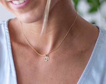 Tiny gold ohm necklace Gold plated ohm pendant  om necklace gold plated Yogi necklaces Buddhist Charm Necklace Ohm shanti