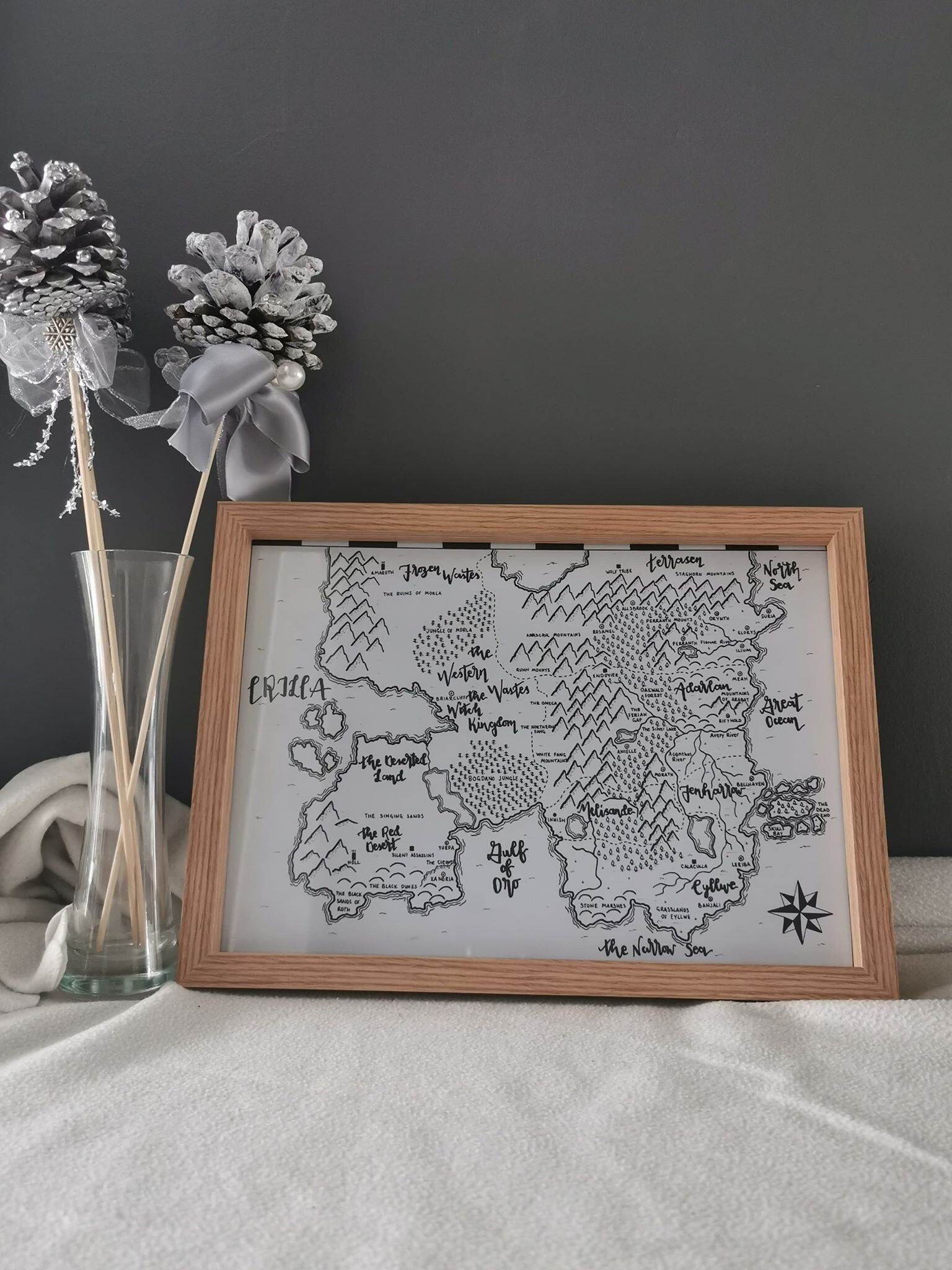 Throne of Glass Handdrawn Map Throne of Glass Map Throne of | Etsy