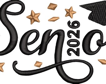 Senior Class of 2026 | Graduation Machine Embroidery Designs Instant Embroidery Download
