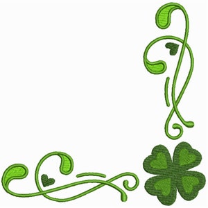 Celtic Irish Leaf Corner - Machine Embroidery Design, Embroidery Designs, Machine Embroidery, Embroidery Patterns, Embroidery Files