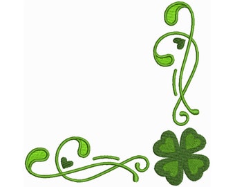 Celtic Irish Leaf Corner - Machine Embroidery Design, Embroidery Designs, Machine Embroidery, Embroidery Patterns, Embroidery Files