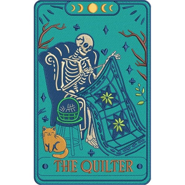 Human Bones Embroidery Design: Quilter Hobby, 2 Sizes (Digital Instant Download)