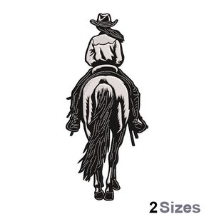 Cowgirl Back View Embroidery - Cowgirl Embroidery - Texas Embroidery - Hobby Embroidery-Machine Embroidery Design - Digital Instant Download
