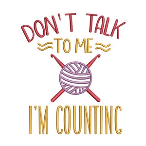 I&#39;m Counting - Yarn Design - Embroidery Pattern - Machine Embroidery Design - Digital Instant Download - 2 Sizes