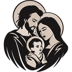 Sacred Family Embroidery - Religious Embroidery - Family Embroidery - Machine Embroidery Design - Digital Instant Download - 2 Sizes