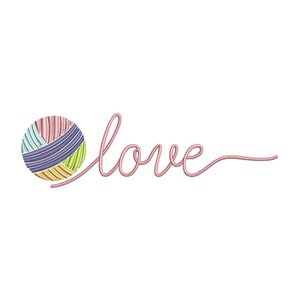 Love Yarn - Knitters and Crocheters - Crochet Lover Embroidery - Machine Embroidery Design - Digital Instant Download - 2 Sizes