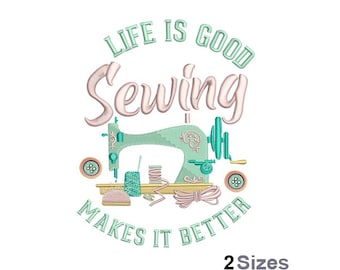 Sewing Makes It Better Embroidery - Hobby Embroidery - Sewing Embroidery - Machine Embroidery Design - Digital Instant Download - 2 Sizes