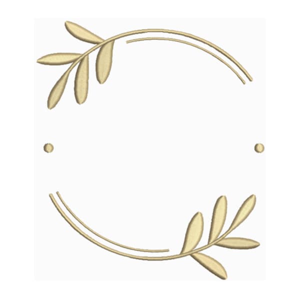 Leaf  Circle - Machine Embroidery Design - 2 Sizes