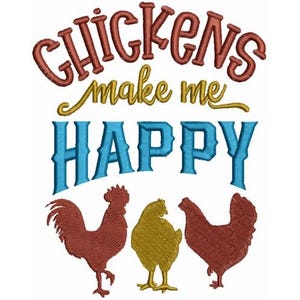 Chickens Embroidery - Farm Embroidery - Animal Embroidery - Hen Embroidery - Machine Embroidery Design - Digital Instant Download