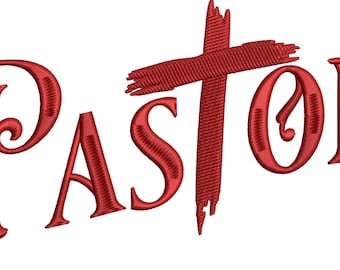 Pastor Stickerei - Cristian Stickerei - religiöse Stickerei - Maschinenstickerei Design - digitaler Sofortdownload - 2 Größen