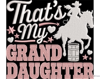 Cowgirl Enkelin Stickdatei - Stickdatei - Rodeo Western Stickdatei - Stickdatei - 2 Größen