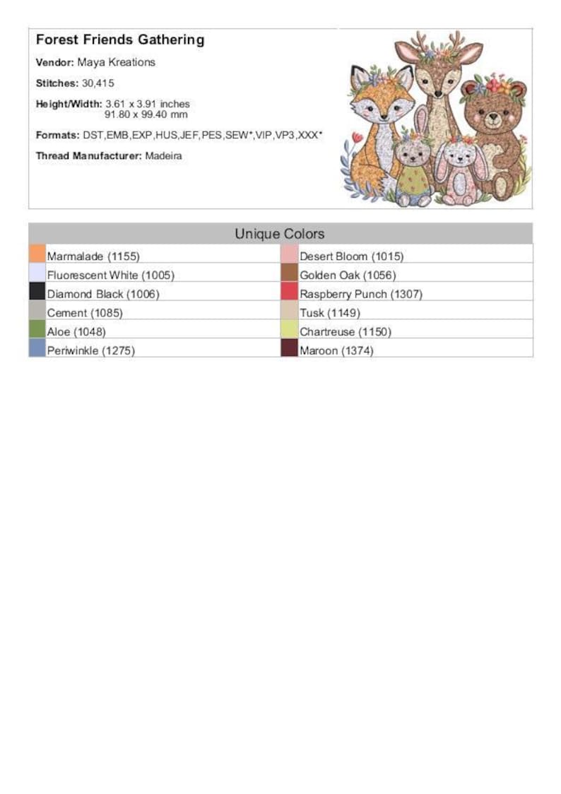 Woodland Animal Friends Machine Embroidery Design - Cute Fox Deer Bear ...