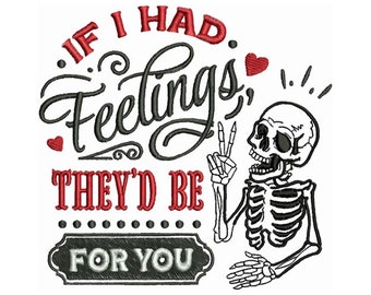Feelings For You Embroidery - Romantic Gift Embroidery - DIY Craft Embroidery -  Machine Embroidery Design - Digital Instant Download