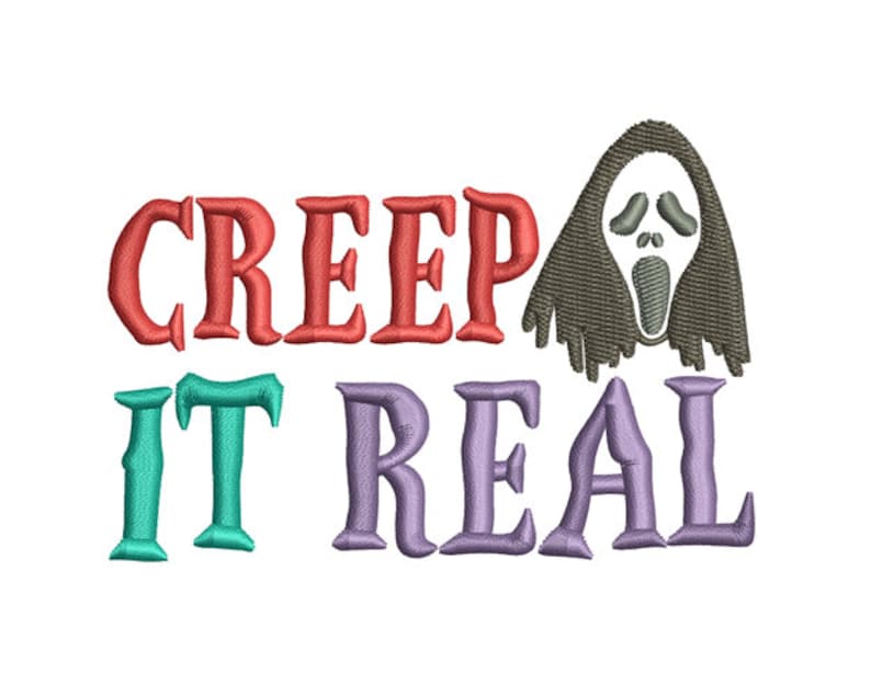 Halloween, Creep it Real Machine Embroidery Design, Embroidery Designs, Machine Embroidery, Embroidery Patterns, Embroidery Instant Download image 1