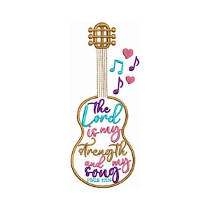 Psalms 118:14 - Machine Embroidery Design