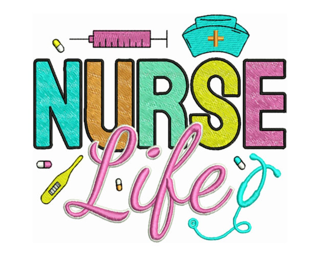 Nurse Life Machine Embroidery Design Nurse Embroidery Hospital Embroidery Medical Design Pattern
