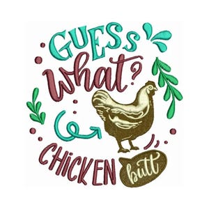 Chicken Butt Embroidery - Chicken Embroidery - Butt Embroidery - Animals Embroidery - Machine Embroidery Design- Digital Instant Download