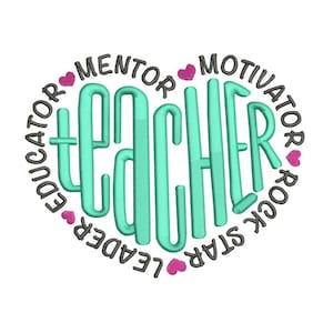 Mein Lieblingslehrer - Geschenk Stickerei - Schule Stickerei - Maschinenstickerei Design - Digital Sofort Download - 2 Größen