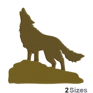 Wolf Howl Embroidery - Animal Embroidery - Wolf Embroidery - Dog Embroidery - Machine Embroidery Design - Digital Instant Download - 2 Sizes