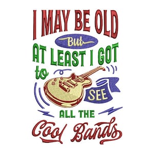 The Cool Bands - Embroidery Design for Music Lovers - Band Embroidery - Machine Embroidery Design - Digital Instant Download - 2 Sizes