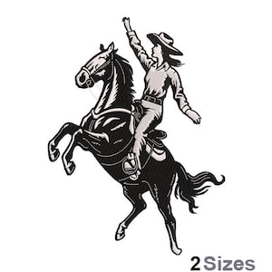 Horse & Cowgirl Embroidery - Woman Embroidery - Texas Embroidery - Machine Embroidery Design - Digital Instant Download - 2 Sizes
