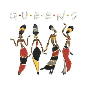 Ethnic African Queen Embroidery Design - Cultural Dress - Unique and Elegant - Machine Embroidery Design Instant download - 2 Sizes