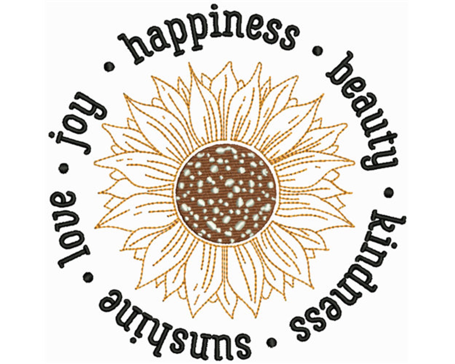 Sunflower Floral Quotes Machine Embroidery Design Embroidery Etsy UK