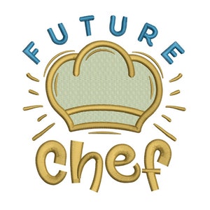 Future Chef - Culinary Embroidery - Chef Embroidery - Kitchen Embroidery - Machine Embroidery Design - Digital Instant Download - 2 Sizes