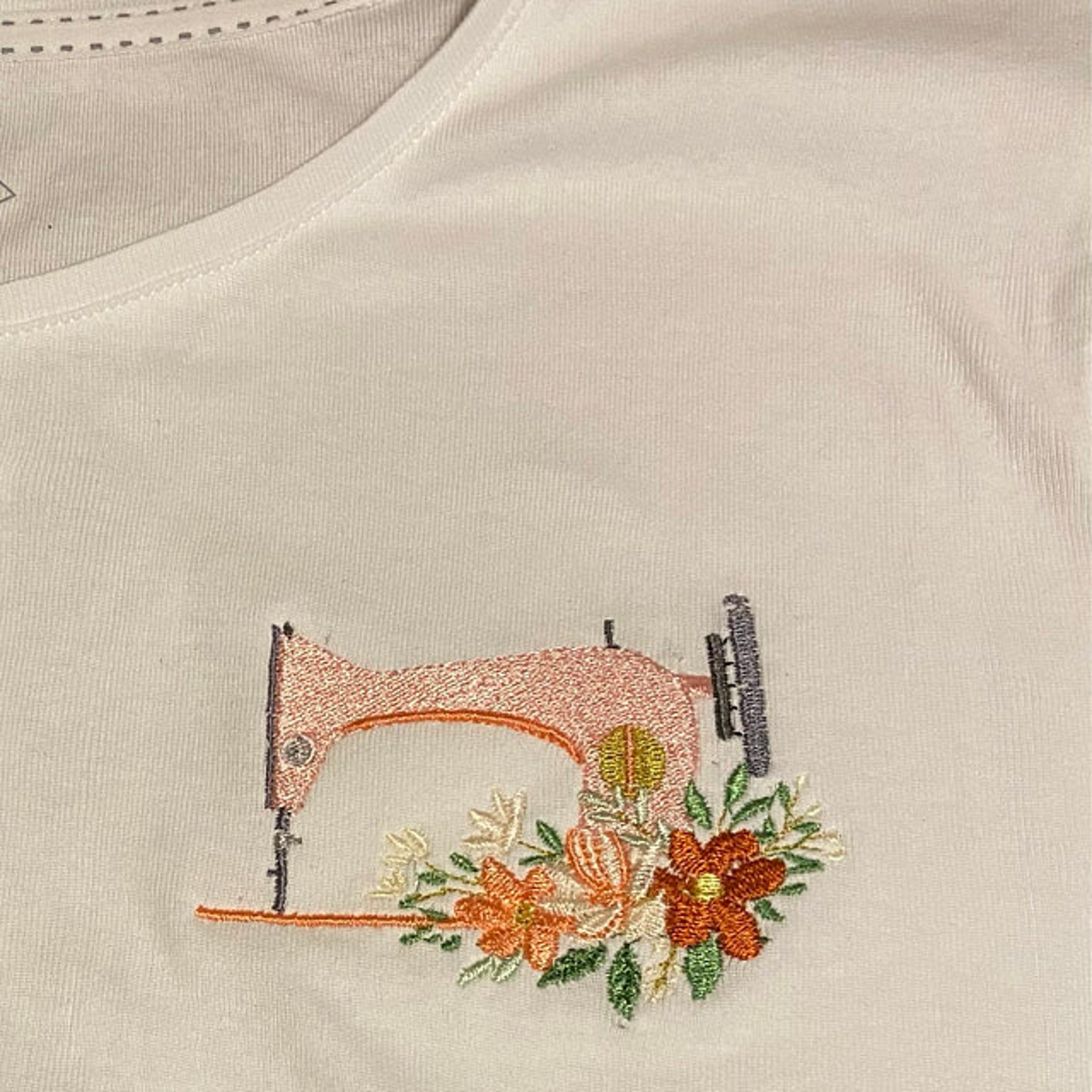 Sewing Machine with Flower Machine Embroidery Design Etsy