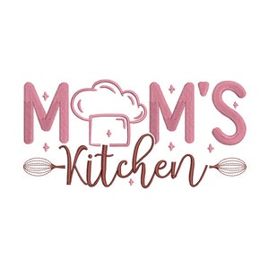 Mom's Kitchen- Machine Embroidery Design - Kitchen Embroidery-Mom’s Cooking Embroidery - Utensil Design- Embroidery Files- Instant Downloads