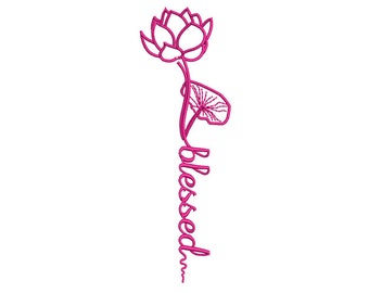 Blessed Lotus - Machine Embroidery Design, Embroidery Designs, Machine Embroidery, Embroidery Patterns, Embroidery Files, Instant Download