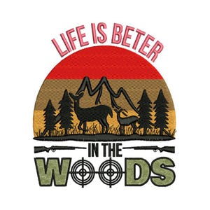 Life In The Woods - Machine Embroidery Design